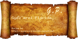 Gyömrei Placida névjegykártya